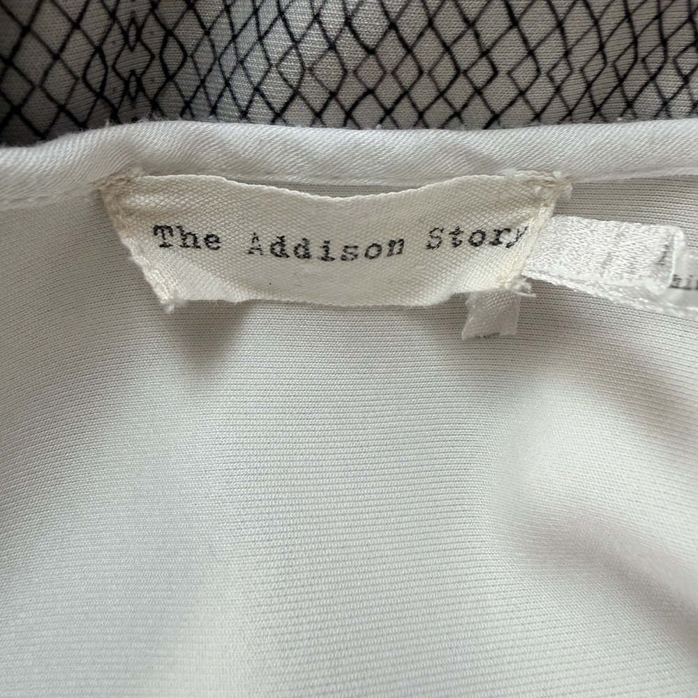 Addison Story Women's Full Zip Midi Dress Black & White Size Large - Picture 6 of 7